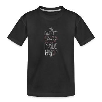 Amour Câlin Coeur Doux - T-shirt bio Premium Enfant - noir - Devant