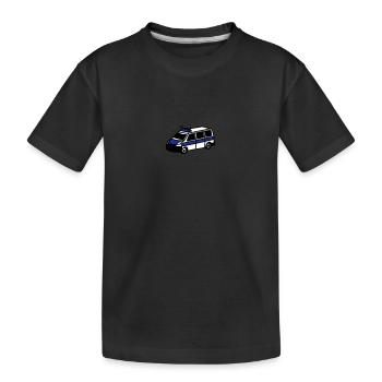 Polizeiwagen - Kinder Premium Bio T-Shirt - Schwarz - Vorne