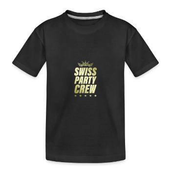 Swiss Party Crew Gold Suisse - T-shirt bio Premium Enfant - noir - Devant