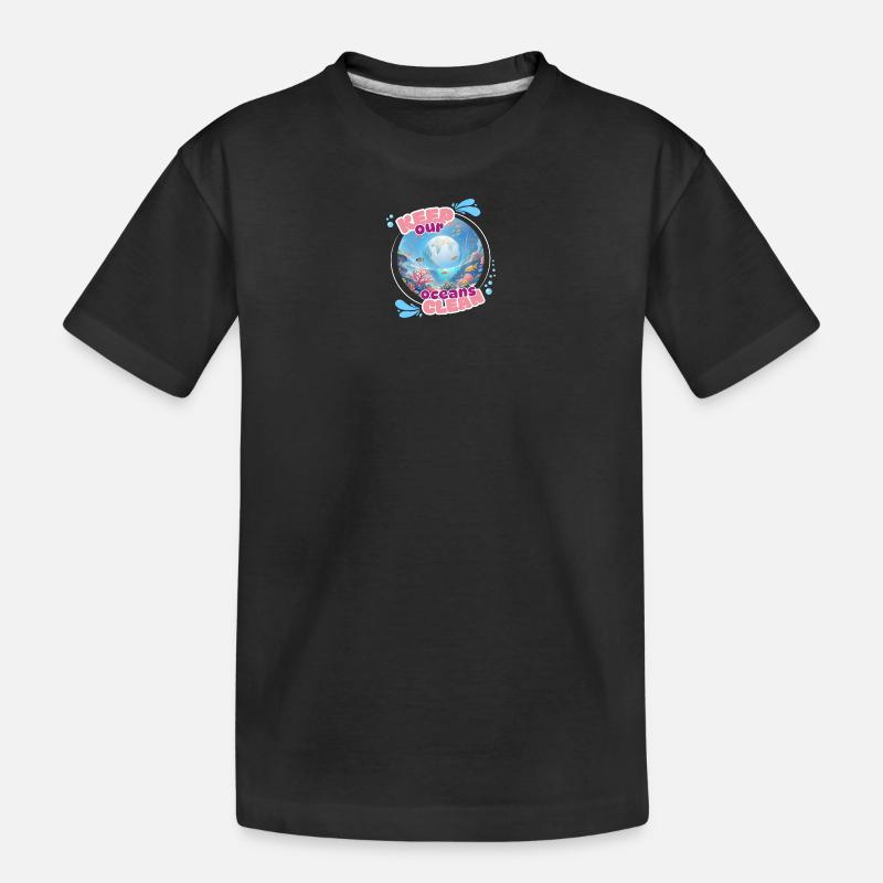 Gardez l’océan propre - T-shirt bio Premium Enfant - noir
