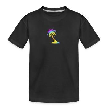 Palm Feeling - Kinder Premium Bio T-Shirt - Schwarz - Vorne