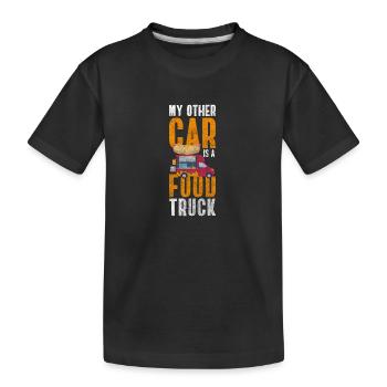 Truck Street Food Snack Truck - Kids' Premium Organic T-Shirt - black - Front
