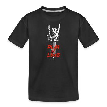 Gitarre Guitar Play it loud Rock Musik Music - Kinder Premium Bio T-Shirt - Schwarz - Vorne
