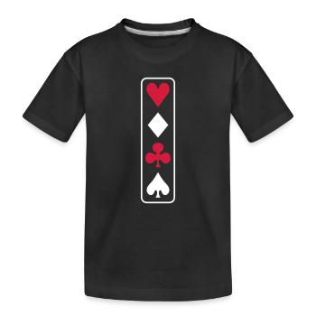poker vertical - T-shirt bio Premium Enfant - noir - Devant