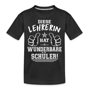 Wunderbare Schüler - Kinder Premium Bio T-Shirt - Schwarz - Vorne