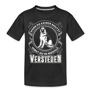 Deutscher Schäferhund - Kinder Premium Bio T-Shirt - Schwarz - Vorne