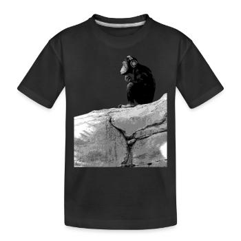 Musique de singe - T-shirt bio Premium Enfant - noir - Devant