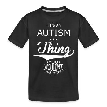 autisme - T-shirt bio Premium Enfant - noir - Devant