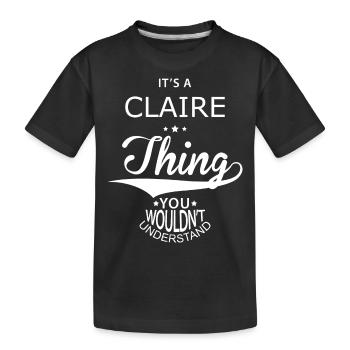 Claire - T-shirt bio Premium Enfant - noir - Devant