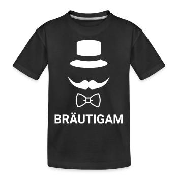 Bräutigam Junggesellenabschied | Gentleman Style - Kinder Premium Bio T-Shirt - Schwarz - Vorne