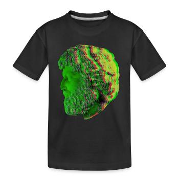 greece stutua - Kinder Premium Bio T-Shirt - Schwarz - Vorne