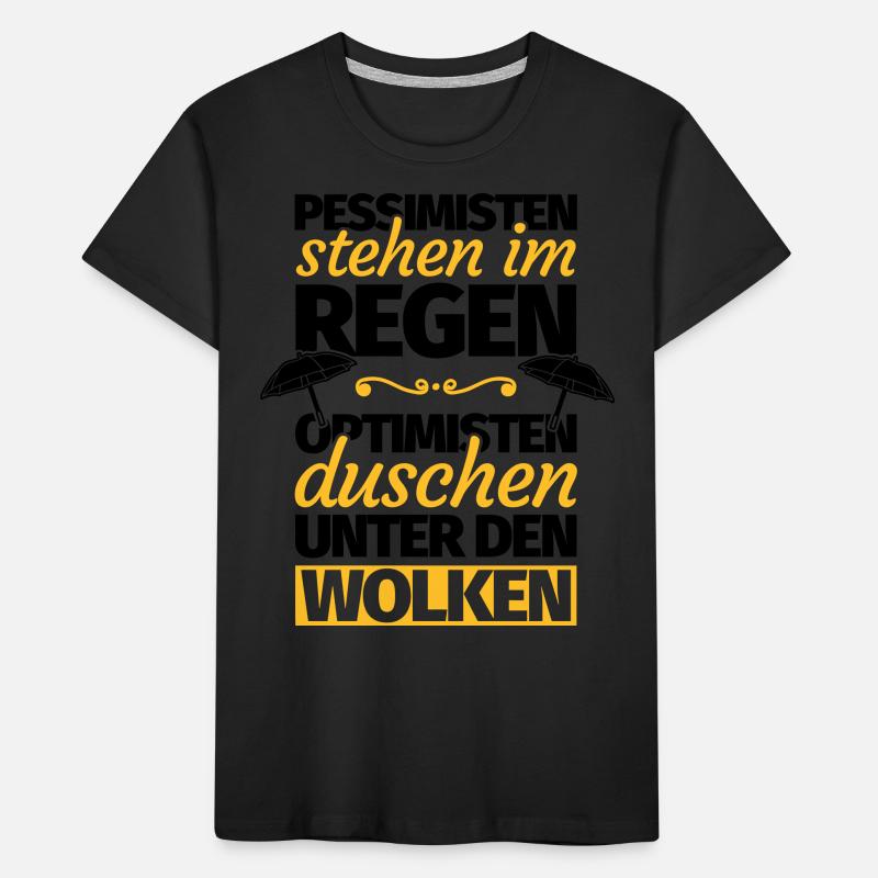 Optimist Optimismus lustiger Spruch Geschenk Kinder Premium Bio T-Shirt