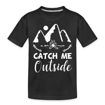 M'attraper dehors - T-shirt bio Premium Enfant - noir - Devant