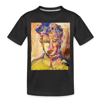youth - Kids' Premium Organic T-Shirt - black - Front
