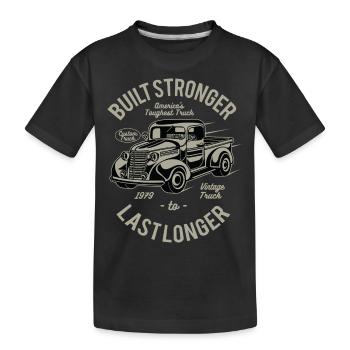 Construit plus fort - T-shirt bio Premium Enfant - noir - Devant
