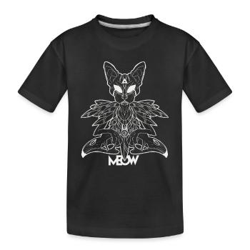 Roi chat blanc - T-shirt bio Premium Enfant - noir - Devant