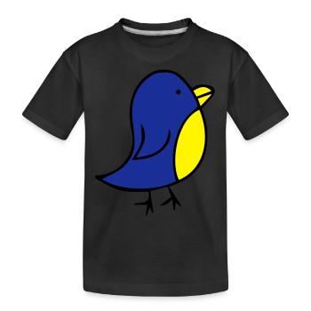 cute-bird - T-shirt bio Premium Enfant - noir - Devant
