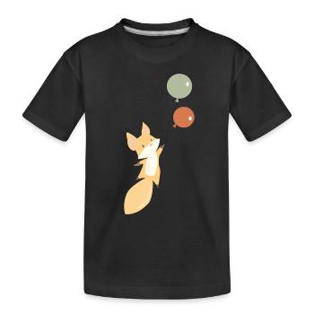 Renard ballons renards Ballon enfant doux - T-shirt bio Premium Enfant - noir - Devant