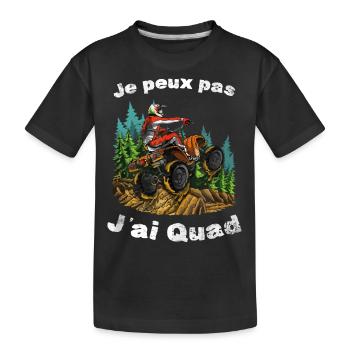 Je Peux Pas J'ai Quad - T-shirt bio Premium Enfant - noir - Devant