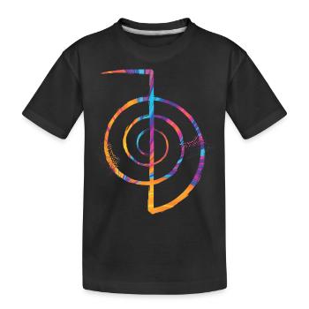 Reiki - Kids' Premium Organic T-Shirt - black - Front