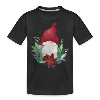 Gnome - Christmas Gnome - Kids' Premium Organic T-Shirt - black - Front