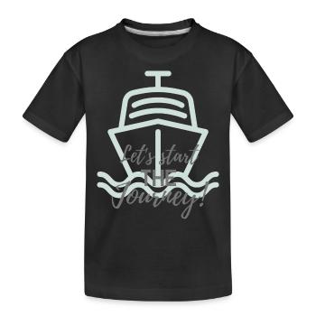 let’s start the journey - Reise-Start-Kreuzfahrt - Kinder Premium Bio T-Shirt - Schwarz - Vorne