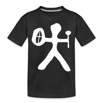 shaman drummer - Kids' Premium Organic T-Shirt - black - Front