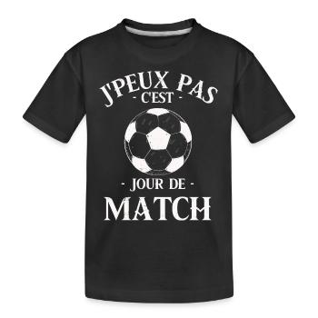 Jour de match de foot 2 - T-shirt bio Premium Enfant - noir - Devant