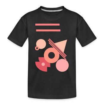 Géométrie Abstrait Figures - T-shirt bio Premium Enfant - noir - Devant