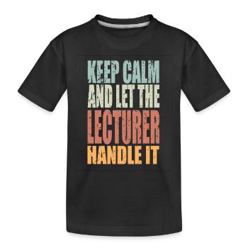 Keep Calm Éditeur Disant Éditeur Cadeau - T-shirt bio Premium Enfant - noir - Devant