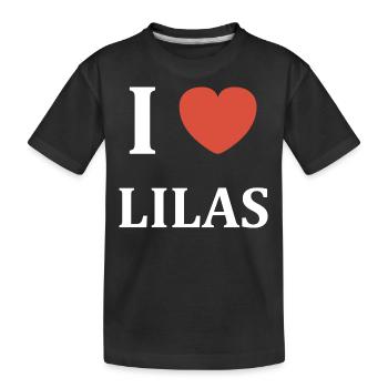 I love Lilas - T-shirt bio Premium Enfant - noir - Devant