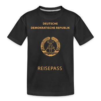 DDR Nostalgie Ostalgie Ossi Geschenk - Kinder Premium Bio T-Shirt - Schwarz - Vorne