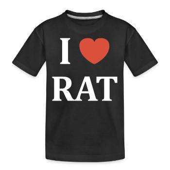 i love rat - T-shirt bio Premium Enfant - noir - Devant