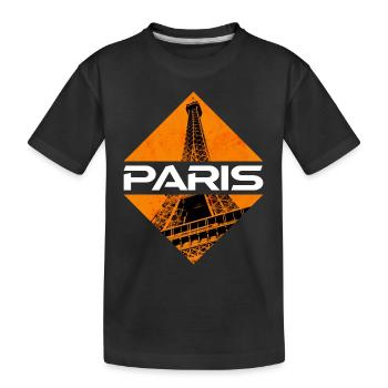 Paris France Ville Skyline Accueil Amour - T-shirt bio Premium Enfant - noir - Devant