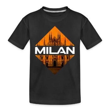 Milan Milan Italy City Skyline Home Love - Kids' Premium Organic T-Shirt - black - Front