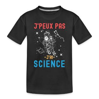 Science astronomie astronaute 2 - T-shirt bio Premium Enfant - noir - Devant