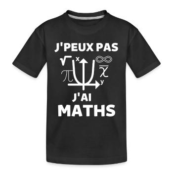 Mathématiques 2 - T-shirt bio Premium Enfant - noir - Devant
