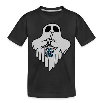 Alcool à boire du thé à bulles - T-shirt bio Premium Enfant - noir - Devant