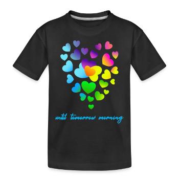 Hearts Colorful Hearts Clusters - Kids' Premium Organic T-Shirt - black - Front