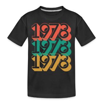 Anniversaire année 1978 / Vintage 1978 - T-shirt bio Premium Enfant - noir - Devant