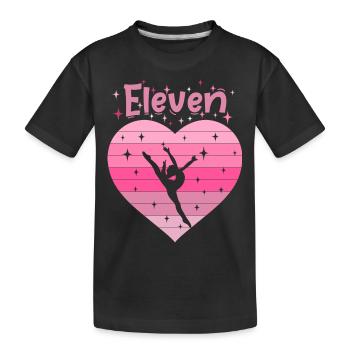 Turnerin Ballett 11. Geburtstag - Kinder Premium Bio T-Shirt - Schwarz - Vorne