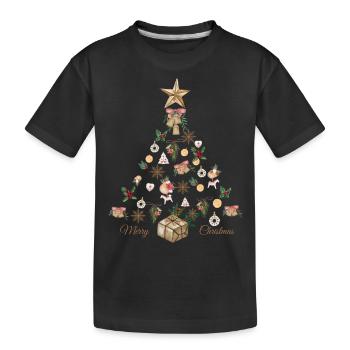 Boho Christmas - Kids' Premium Organic T-Shirt - black - Front