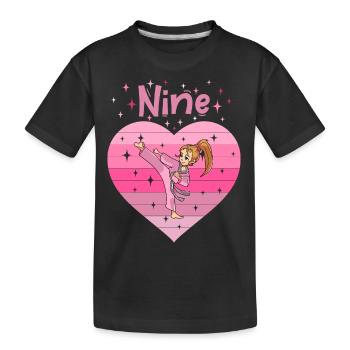 9. Geburtstag Tochter Mädchen Kampfsport Judo - Kinder Premium Bio T-Shirt - Schwarz - Vorne
