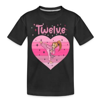 12. Geburtstag Tochter Mädchen Kampfsport Judo - Kinder Premium Bio T-Shirt - Schwarz - Vorne