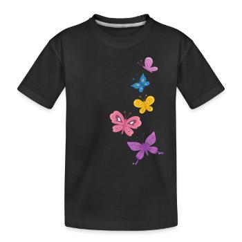 Papillons - T-shirt bio Premium Enfant - noir - Devant