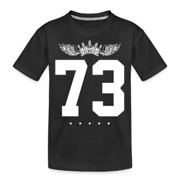 73 Couronne numérique - T-shirt bio Premium Enfant - noir - Devant