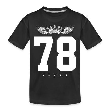 78 Couronne numérique - T-shirt bio Premium Enfant - noir - Devant