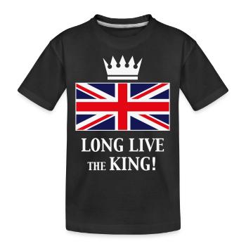 Long Live The King! (England / Great Britain / 3C) - Kinder Premium Bio T-Shirt - Schwarz - Vorne