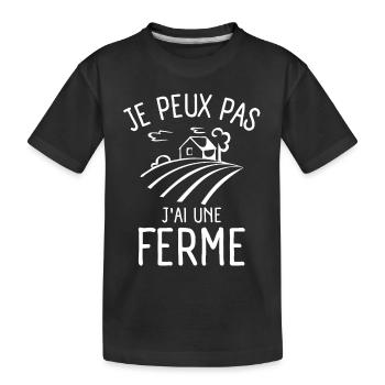 fermier ferme fermière 1 - T-shirt bio Premium Enfant - noir - Devant
