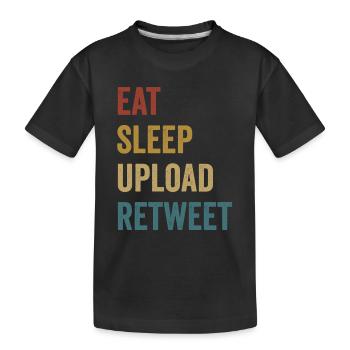 Eat Sleep Télécharger Retweet - T-shirt bio Premium Enfant - noir - Devant